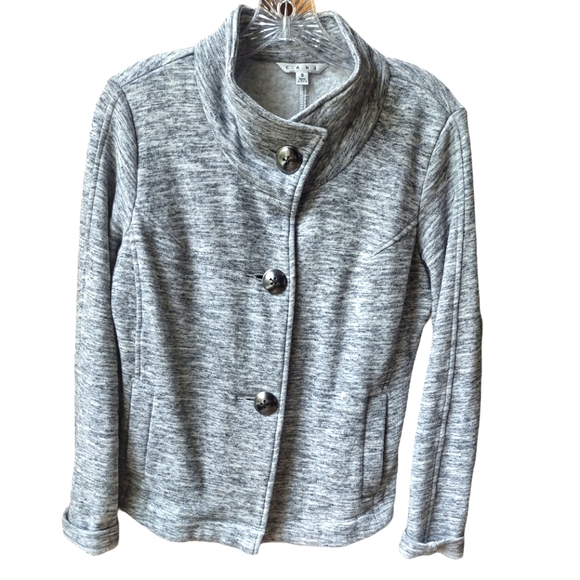 Cabi Heathered Gray Asymmetrical Jacket ,Size Small - Picture 4 of 11